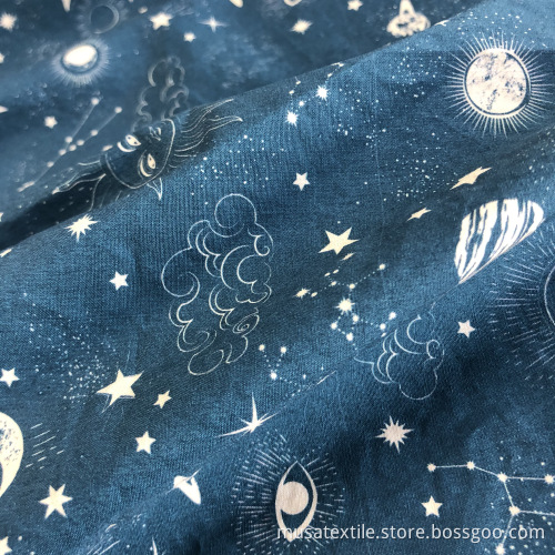 Hot sale custom digital print cotton poplin fabric